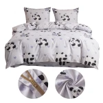 Komplet Pościeli Dwuosobowej Panda 220x200 z 2 Poszewkami 70x80