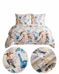KOMPLET POŚCIELI DWUOSOBOWEJ POLIS BIRD 160x200 +2 POSZEWKI NA PODUSZKĘ