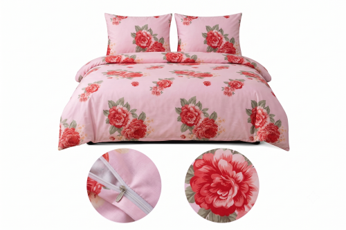 POSCIEL BAWELNIANA detal-nadruku-kwiatowego-roze-na-miekkiej-poscieli-220x200