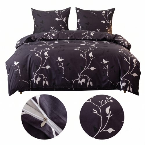 Posciel bawelniana 140x200 liscie -świeża-pościel-140x200-botaniczny-motyw-liście-cotton-market