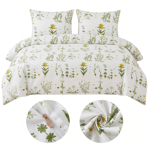 POSCIEL BAWELNIANA SELEDIN KWIATY BAWELNA COTTON MARKET SUPER JAKOSC nowoczesna-seledynowa-posciel-220x200-geometryczna-cotton-market