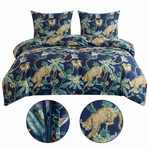 POSCIEL 3D BAWELNIANA 200x200 WILD CAT realistyczna-posciel-3d-200x200-dziki-kot-wild-cat-cotton-market