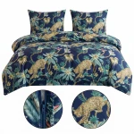 Komplet Pościeli Dwuosobowej  3D Wild Cat 220x200 z 2 Poszewkami 70x80  
