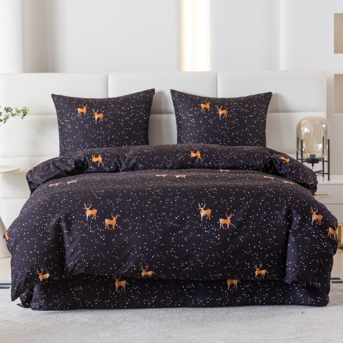Posciel premium goat renifer  200 x200 COTTON MARKET SUPER JAKOSC mikrowlokno komplet poscieli