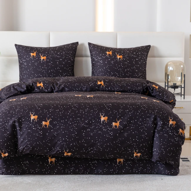 Posciel premium goat renifer  200 x200 COTTON MARKET SUPER JAKOSC mikrowlokno komplet poscieli