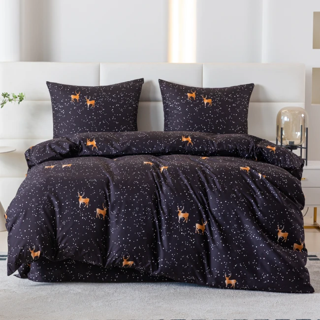 Posciel premium goat renifer  200 x200 COTTON MARKET SUPER JAKOSC mikrowlokno komplet poscieli