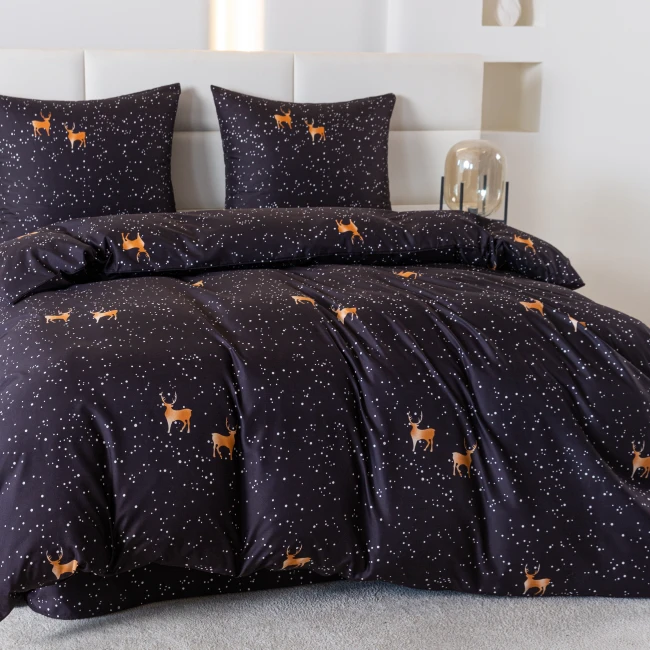 Posciel premium goat renifer  200 x200 COTTON MARKET SUPER JAKOSC mikrowlokno komplet poscieli