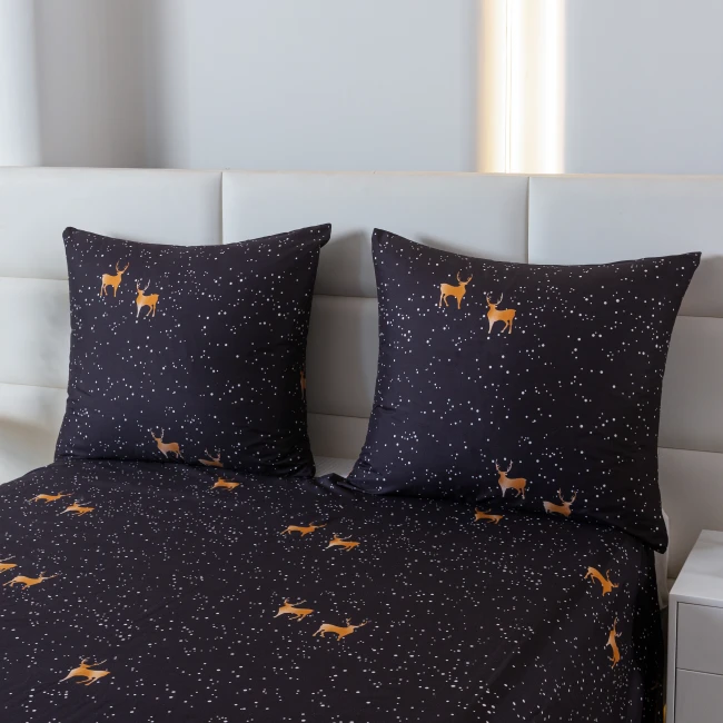 Posciel premium goat renifer  200 x200 COTTON MARKET SUPER JAKOSC mikrowlokno komplet poscieli